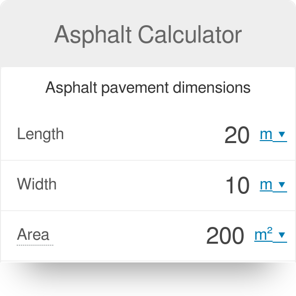 Asphalt Calculator