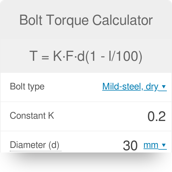 Volan China n Cele Mai Multe Cazuri Bolt Tightening Torque Calculation 