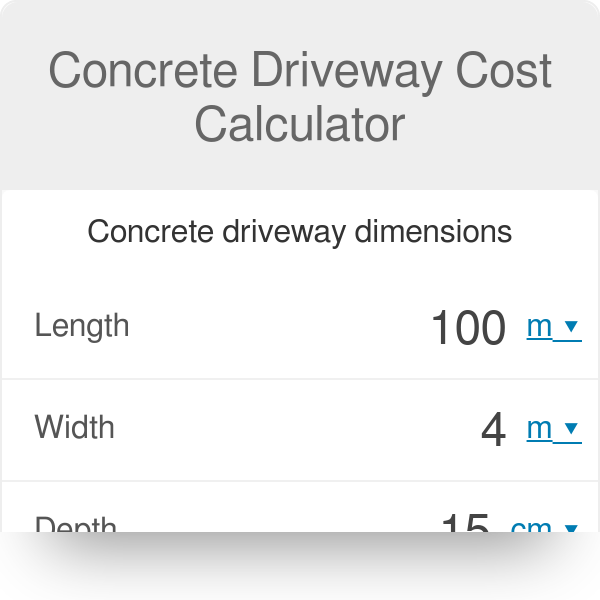 Concrete Driveway Cost Calculator Omni