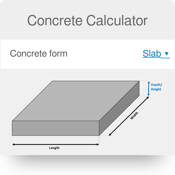 Concrete Coverage Chart
