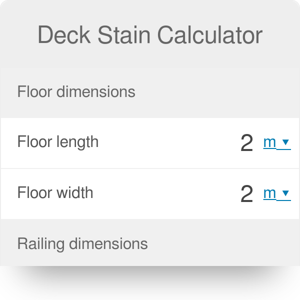Deck Stain Calculator  