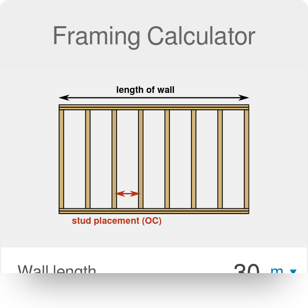 Framing Calculator Stud Count - Wall Building Materials Calculator