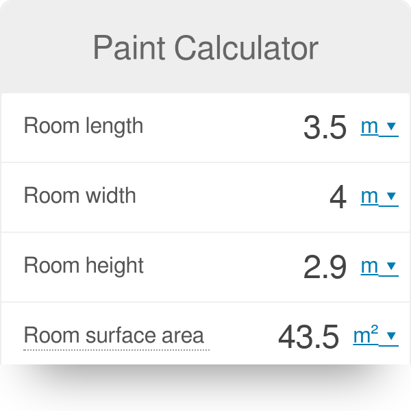 Paint Calculator - Wall Paint Requirement Calculator