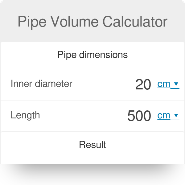 Pipe Volume