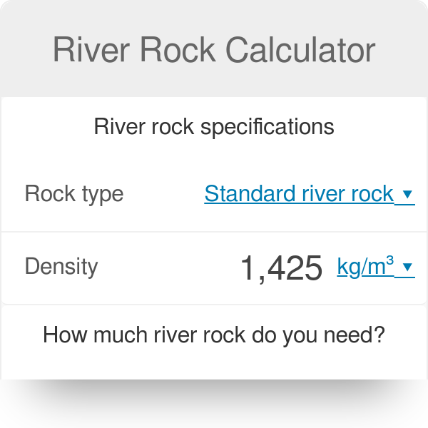 River Rock Calculator, Landscape Rock Coverage Calculator