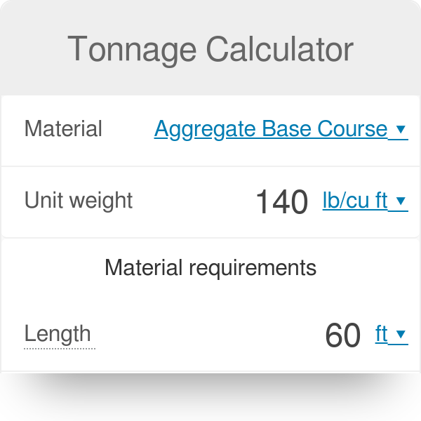 Cubic feet to tons shop calculator