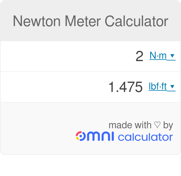 Bevoorrecht opgroeien Reden Newton Meter Calculator