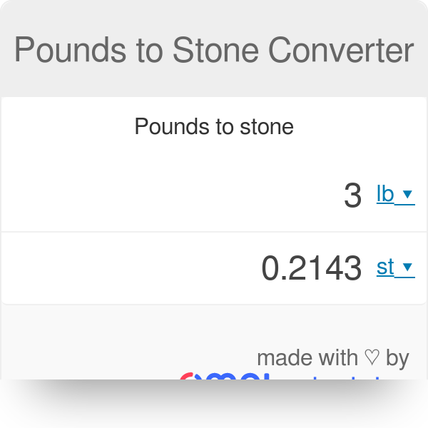 How many pounds in a stone