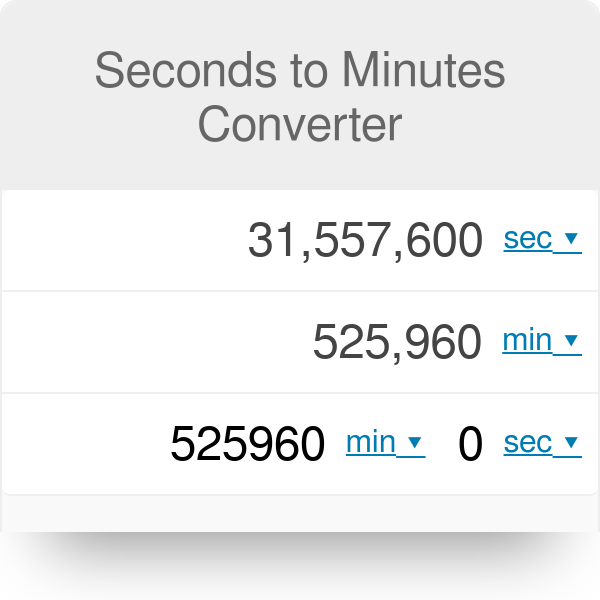 21 Sec To Min Calculator BriacCalydon