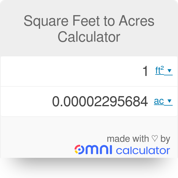 How to calculate feet into acres ZishanKristyn