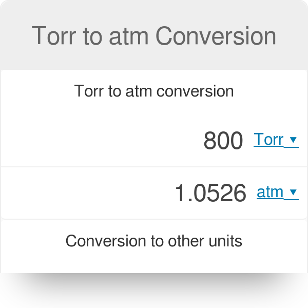 converting from mmhg to atm