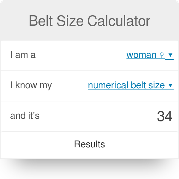 Women's Belt Size / Belt Length