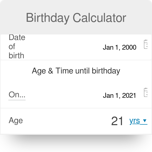 Birthday Calculator