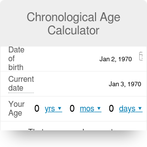 chronological age calculator
