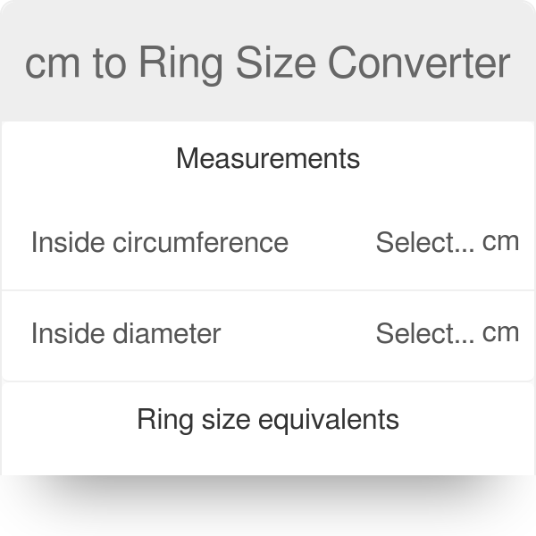 Us ring size in deals cm circumference