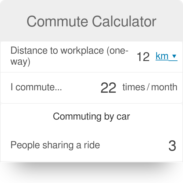 Commute Calculator