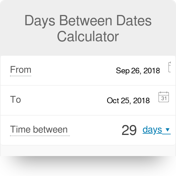 Days Between Dates Calculator