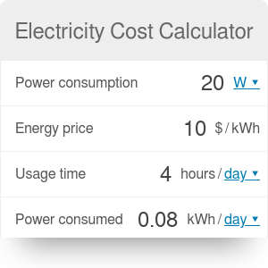 Electricity Cost Calculator Omni Other Links