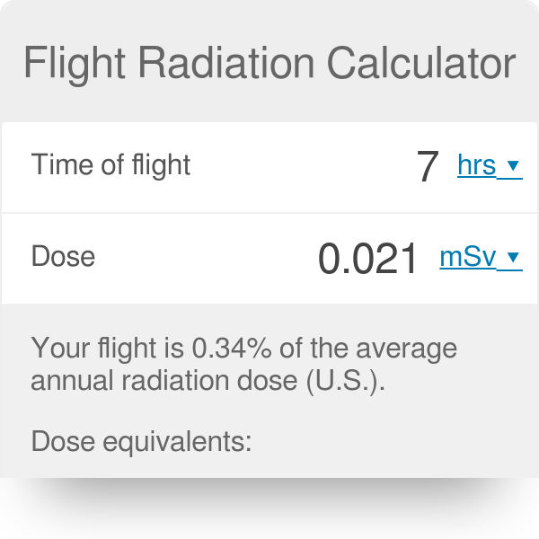 Radiation Equivalent Chart