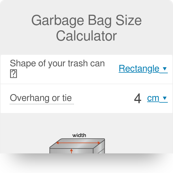 Garbage Bag Size Calculator