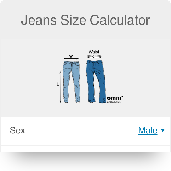 Tropisch Portier stout Jeans Size Calculator