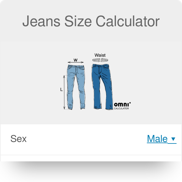 1 Jean Size Chart & Converter, Width + Length