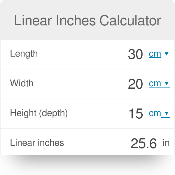 Range Calculator - Inch Calculator