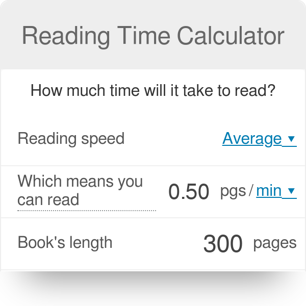 Hacer comunidad Alojamiento Reading Time Calculator | How Long to Read This Book?