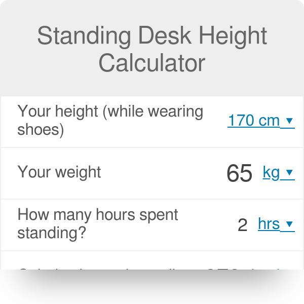 Standing Desk Height Calculator Set Up Your Ergonomic