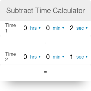 subtracting minutes from time calc
