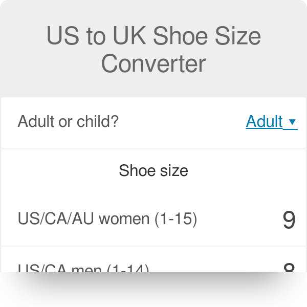 US to UK Shoe Size Converter