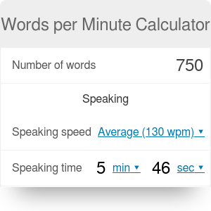 words minute per average spoken calculator speaking many speech reading everyday life rate speak