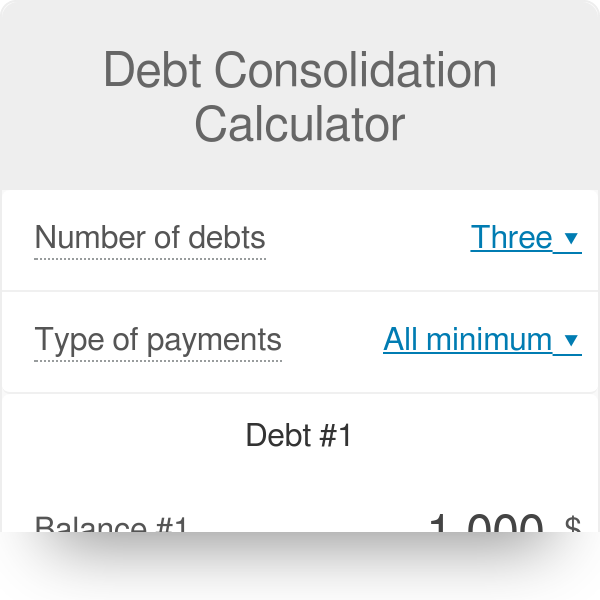 Debt consolidation loan calculator