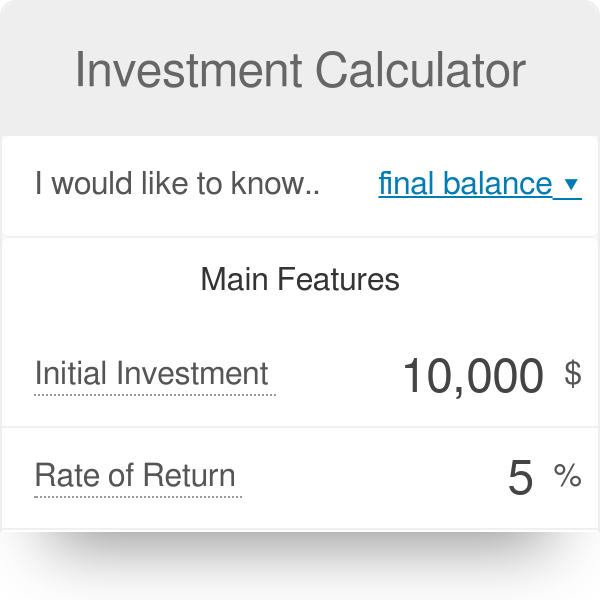 Finding initial investment calculator tmv indicator forex