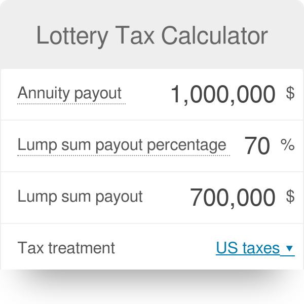 Lotto winning on sale tax calculator