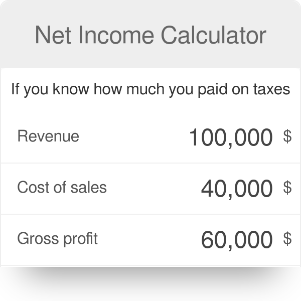 arrepentirse colgar Duque Net Income Calculator - Find Out Your Company's Net Income