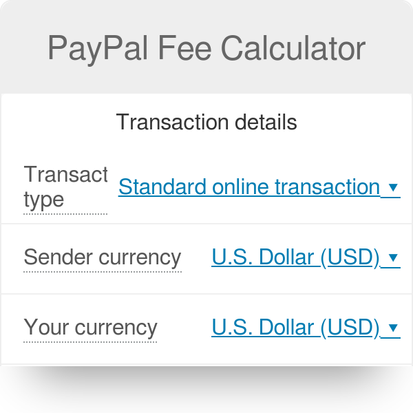 Paypal Fee Calculator