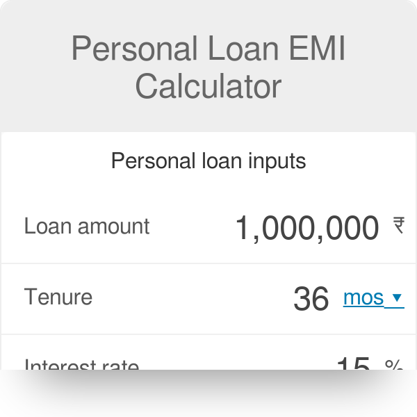 Personal loan interest estimator