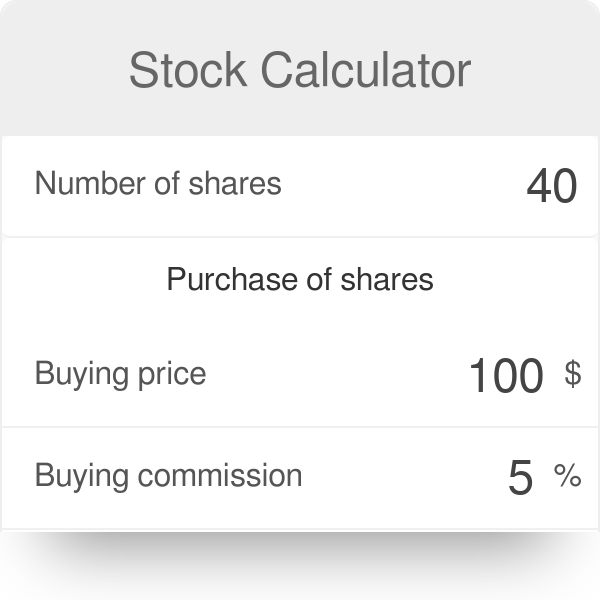 stock sell off calculator