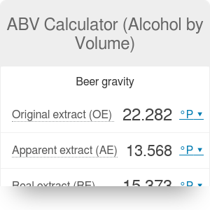 alcohol by volume calculator