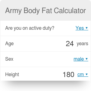 army body fat calculator 550