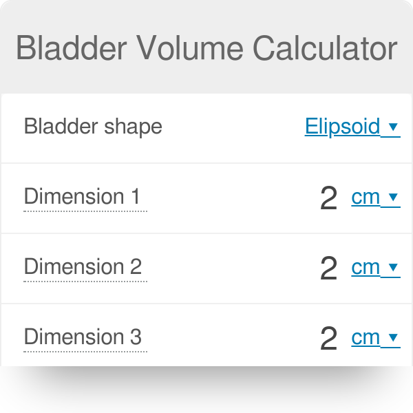 Bladder Volume Calculator