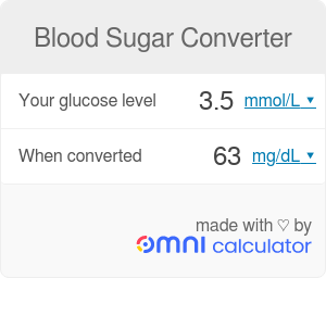 Blood Sugar Calculator Convert Glucose Units Omni
