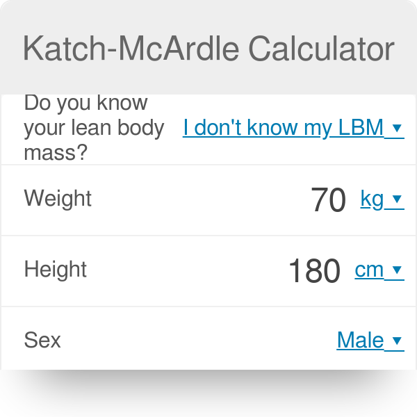 bmr calculator lean body mass