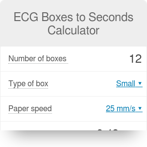 Ecg Boxes To Seconds Calculator Formula Omni