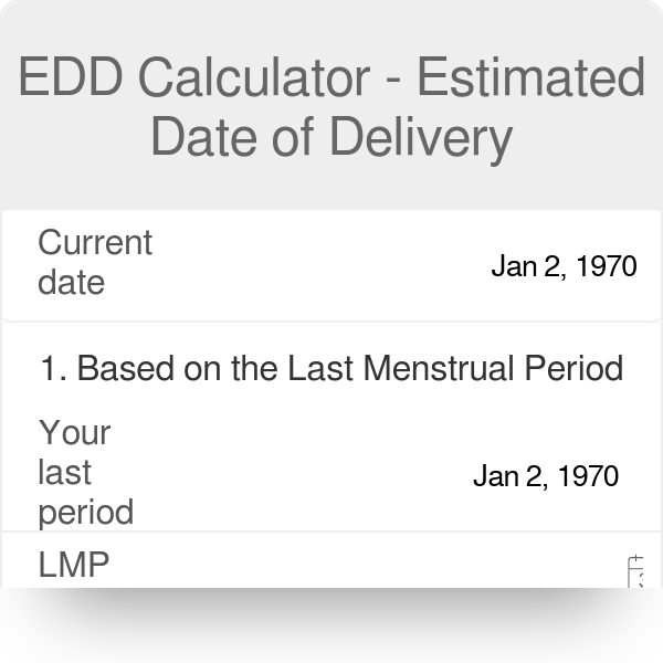 EDD Calculator Estimated Date Of Delivery 45 OFF