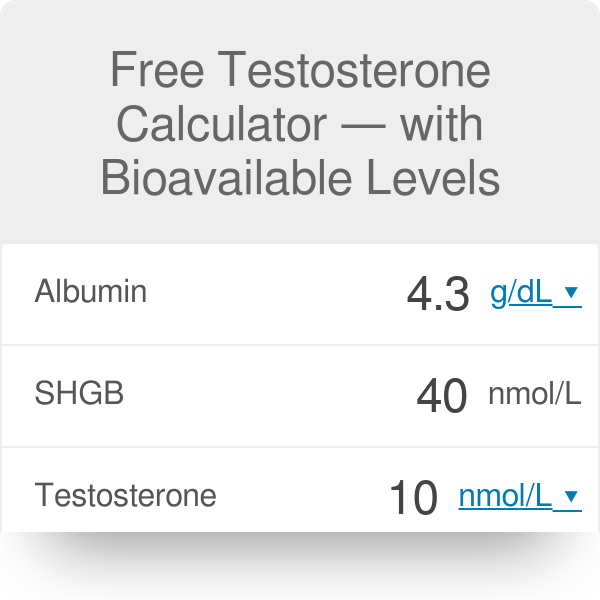 Free Testosterone - Omni Calculator
