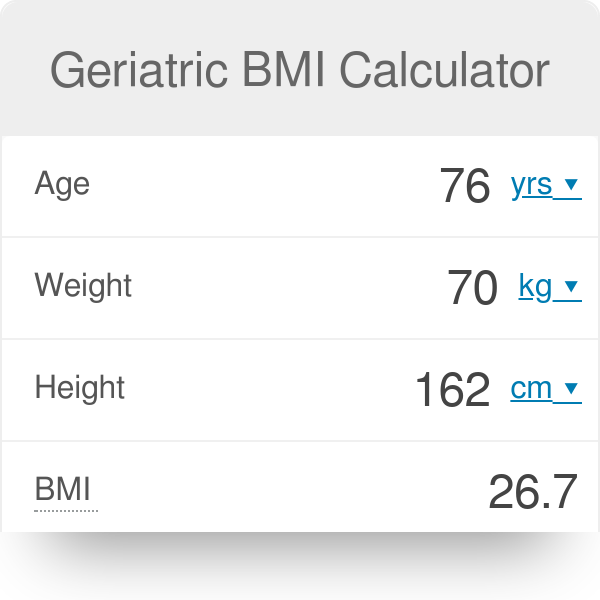 bmi calculator for senior women