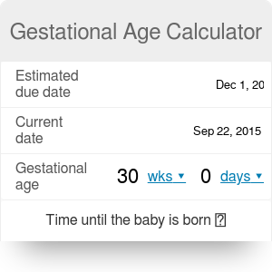 gestational age calculator by edc
