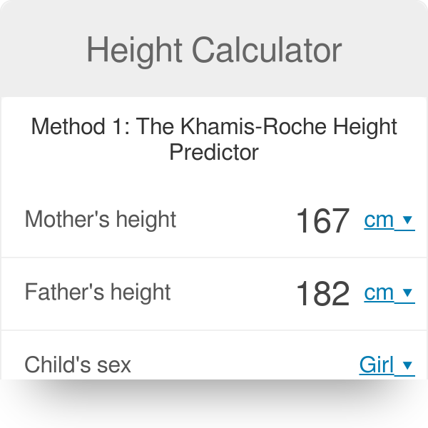Child Height Predictor - How Tall Will I Be? - Omni Calculator
